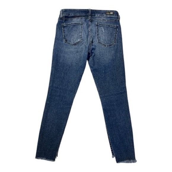 Kut from the Kloth Dark Blue Distressed Cropped Jeans - Picture 2 of 5